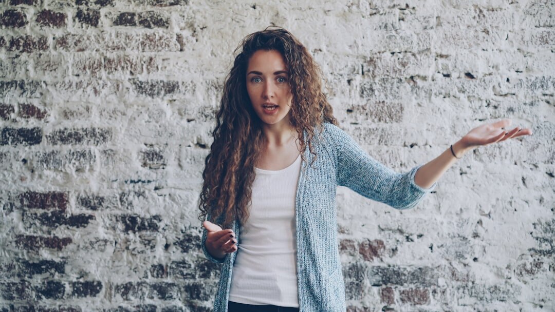 woman explaining idea
